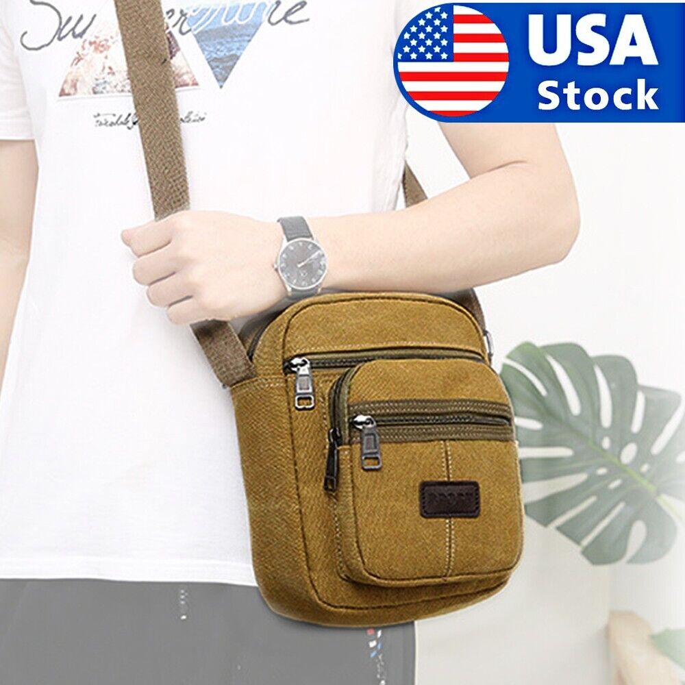 Bolso bandolera tipo bandolera para hombre, bolsos de lona, ​​bolso informal para hombro