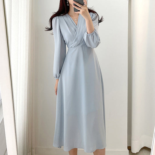 Adult Lady Like Woman Lightly Mature Temperament Long Dress Women