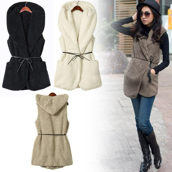 Medium-length Plush Jacket With Lamb-like Wool Warm Plus Size Vest