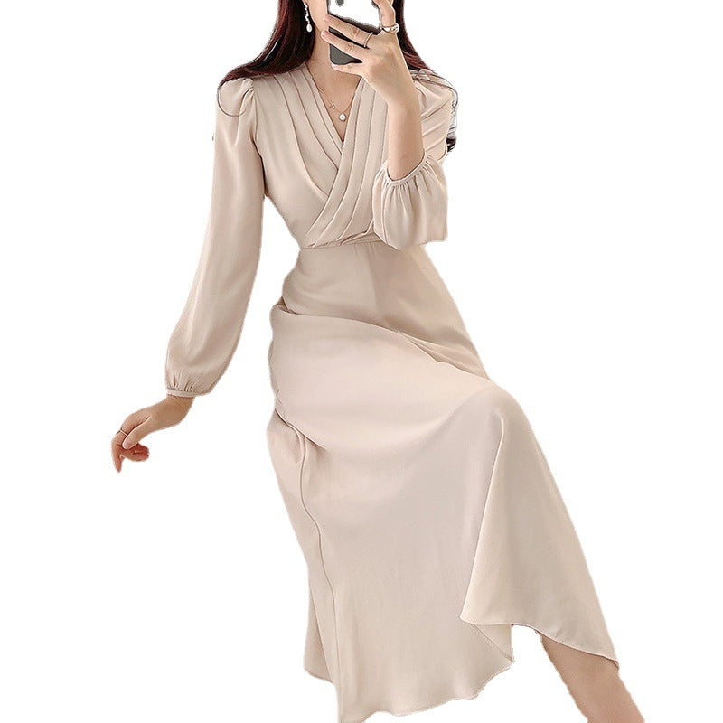 Adult Lady Like Woman Lightly Mature Temperament Long Dress Women