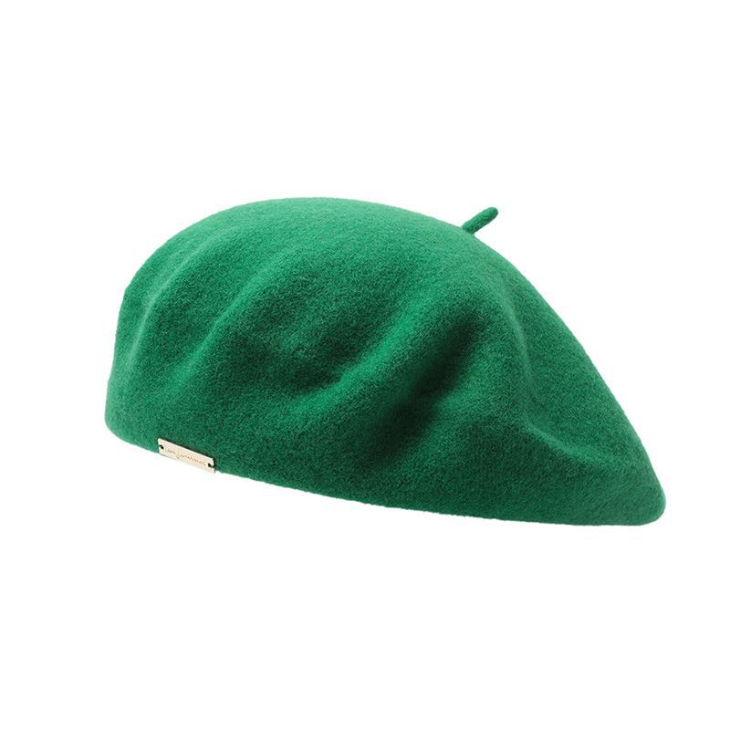 Gorro a juego de color puro, grueso, cálido, informal, para temporada informal