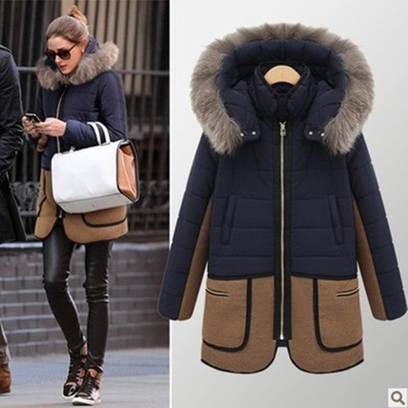 New slim plus size hooded padded coat