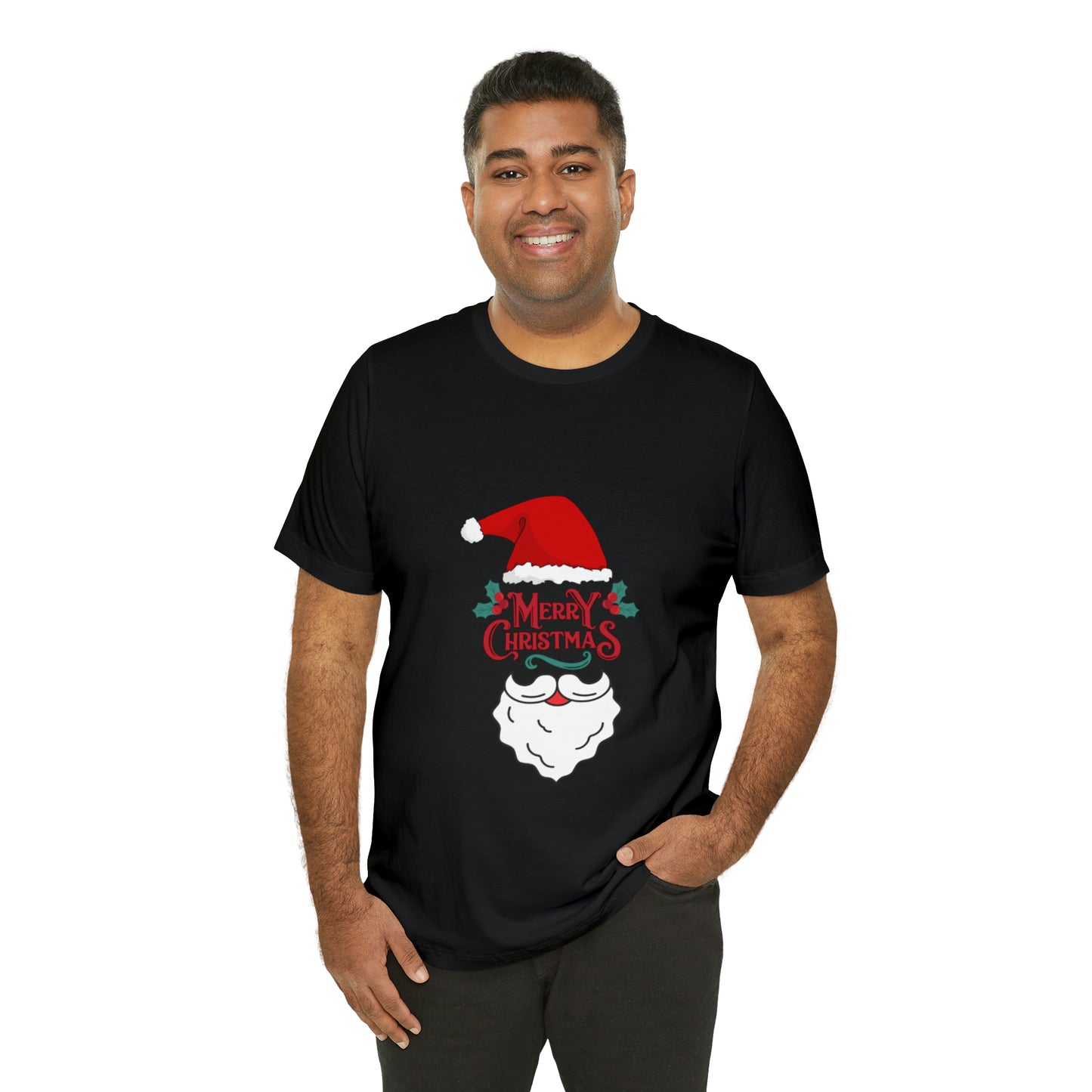 Feliz Navidad Unisex Jersey camiseta de manga corta