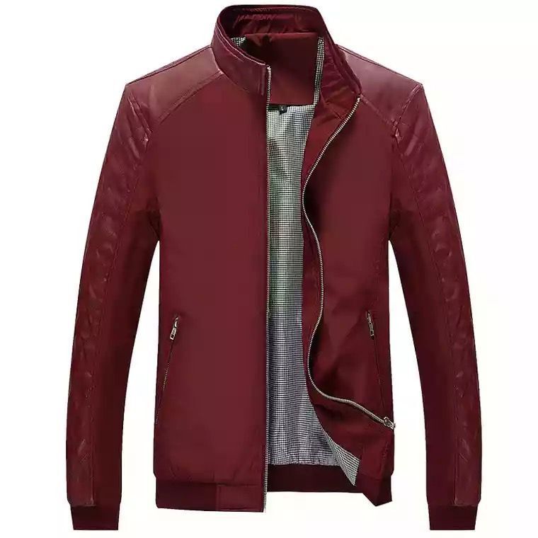 Chaqueta informal con bolsillo y abertura con cremallera para hombre