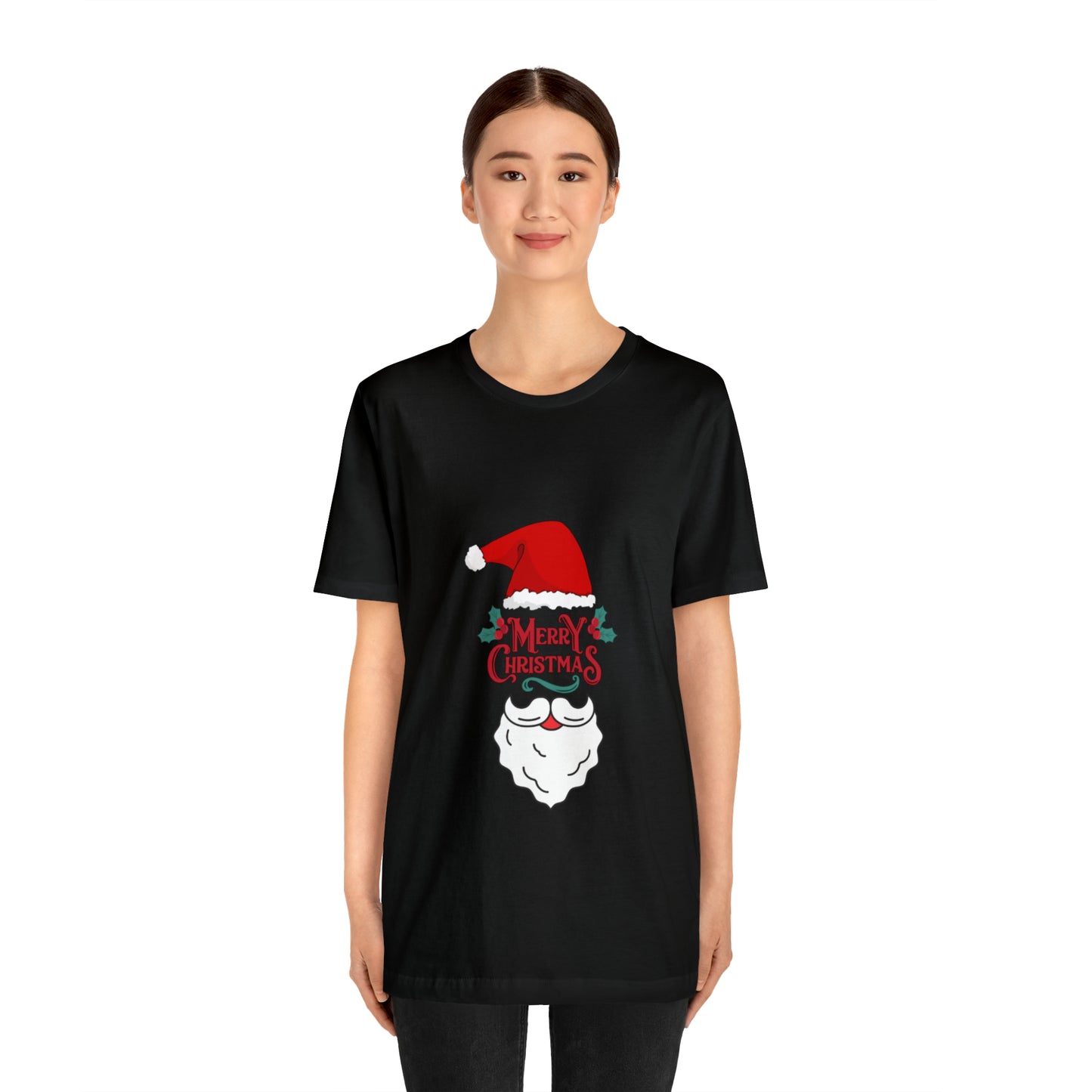 Feliz Navidad Unisex Jersey camiseta de manga corta