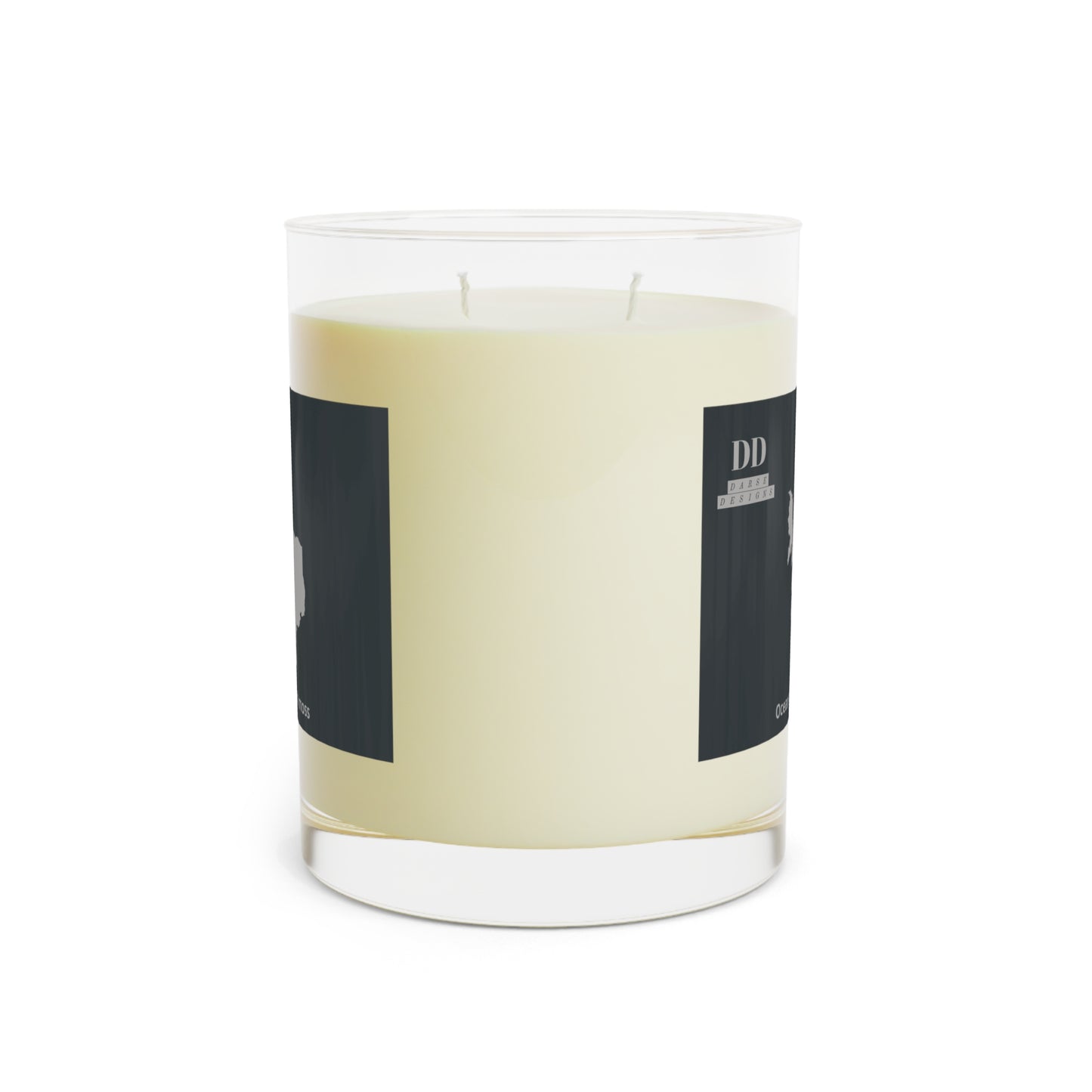 Darse Designs Texas Veracruz logo Ocean Mist and Moss Scented Candle - Full Glass, 11oz