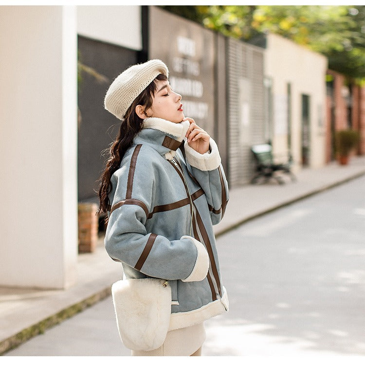 Chaqueta de terciopelo de piel de ciervo