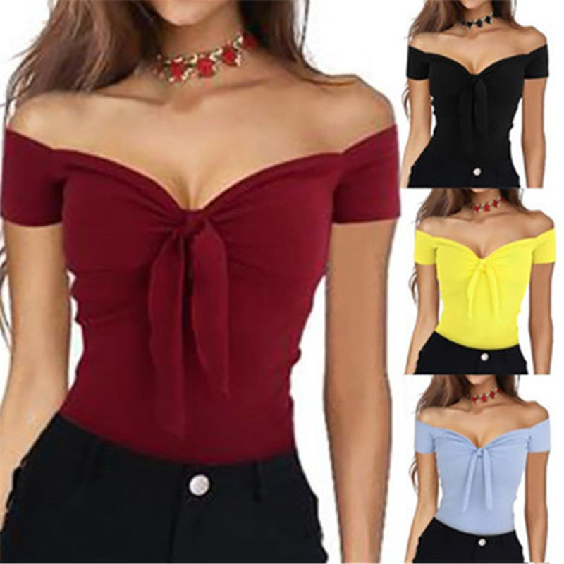 Camiseta de ocio con cuello en V para mujer, tops, camisa para mujer