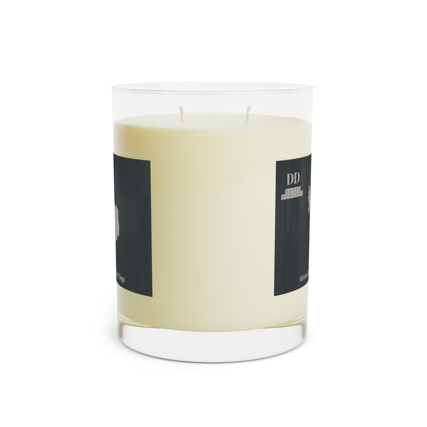 Darse Designs Texas Veracruz logo Minted Lavender and Sage Scented Candle - Full Glass, 11oz