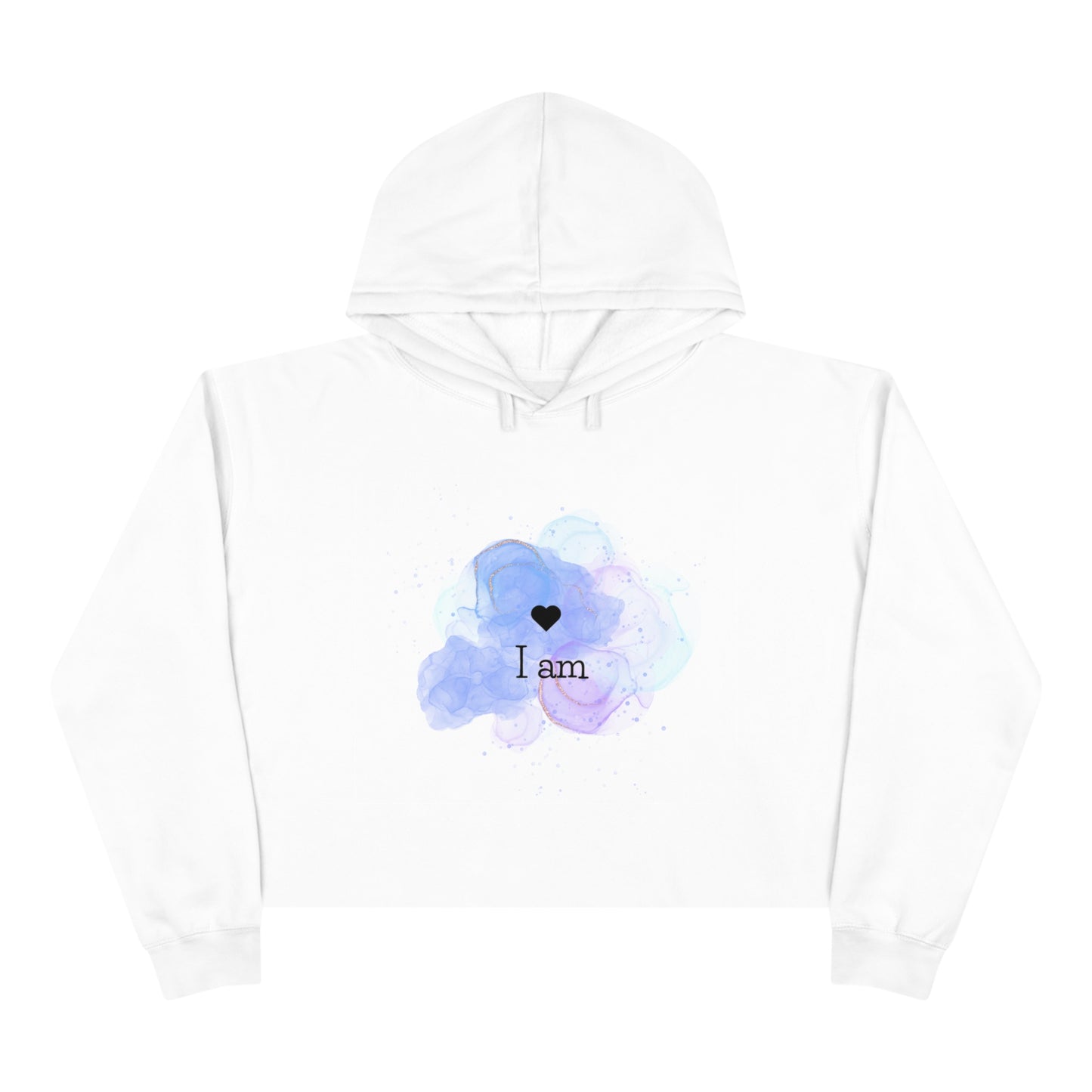 I am logo Crop Hoodie