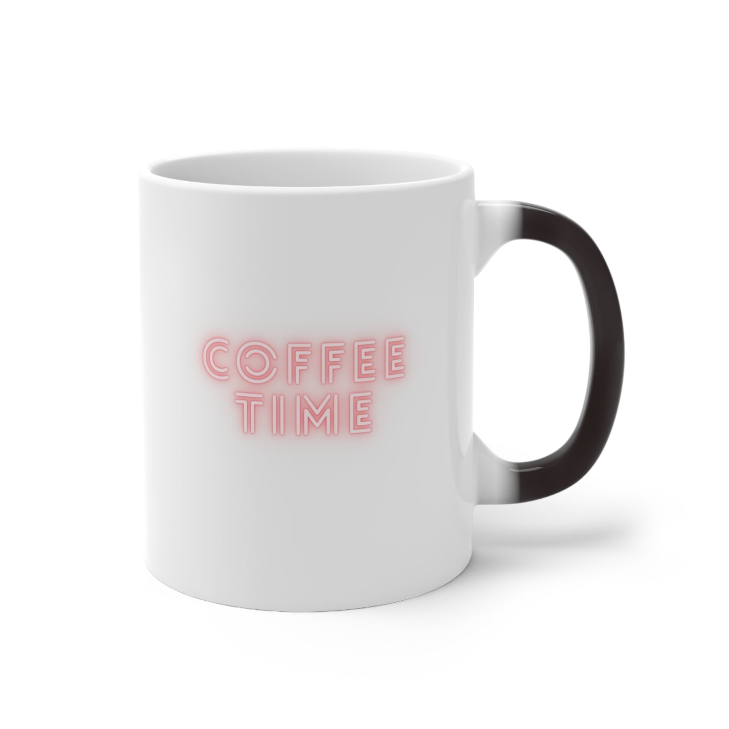 Taza que cambia de color de la hora del café