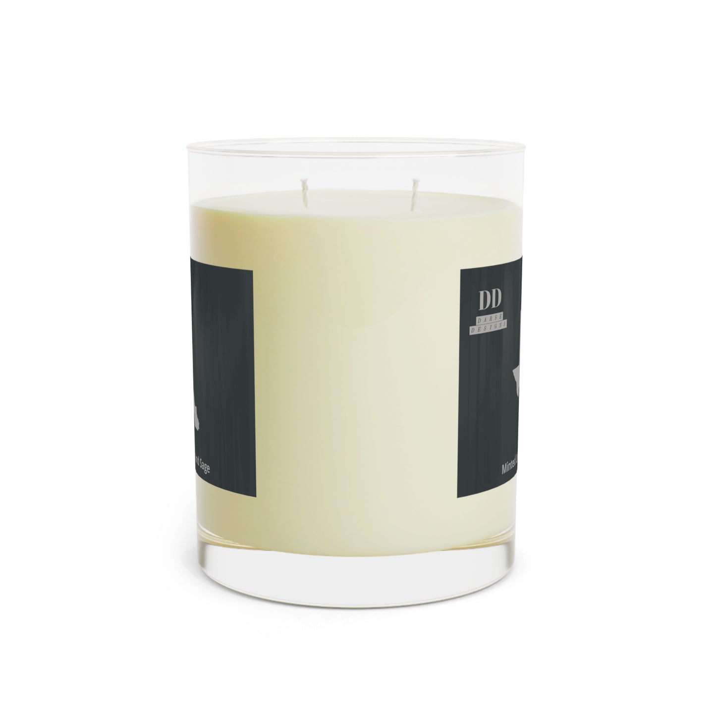 Darse Designs Texas Veracruz logo Minted Lavender and Sage Scented Candle - Full Glass, 11oz