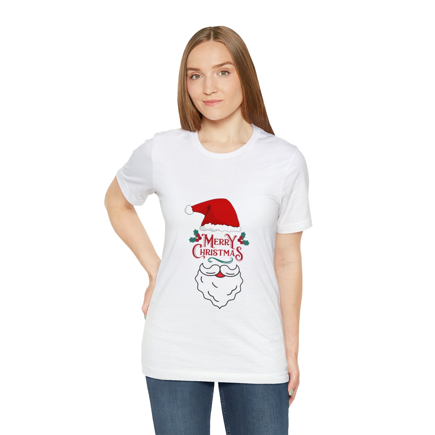 Feliz Navidad Unisex Jersey camiseta de manga corta