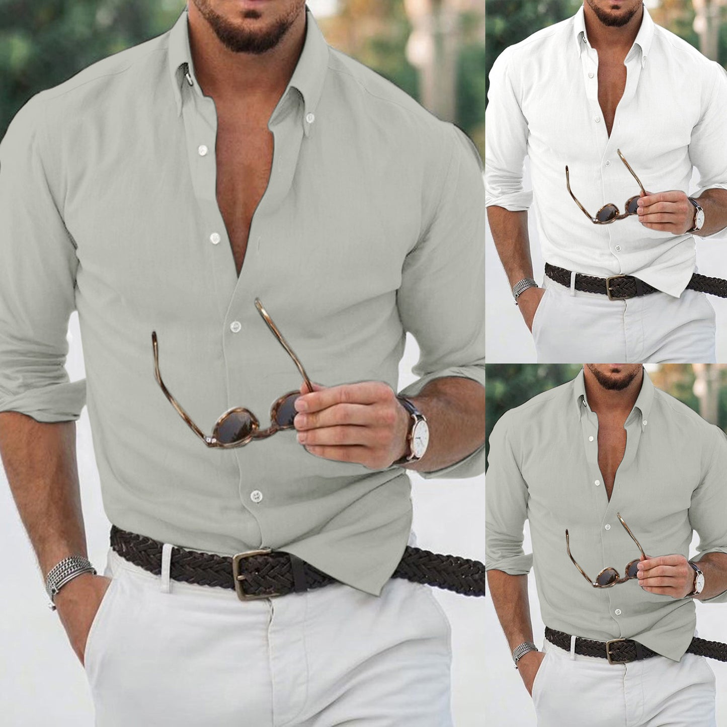 Male Versatile Long Sleeve Shirt