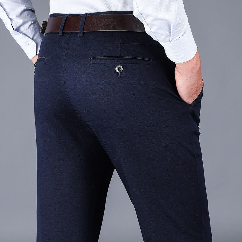 Pantalones de traje de negocios de mediana edad para hombres