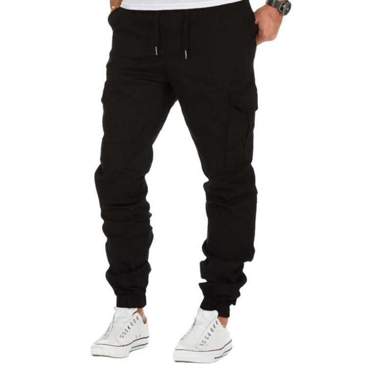 Pantalones multibolsillos de herramientas de estilo explosivo, pantalones casuales tejidos para hombres, pantalones deportivos para hombres