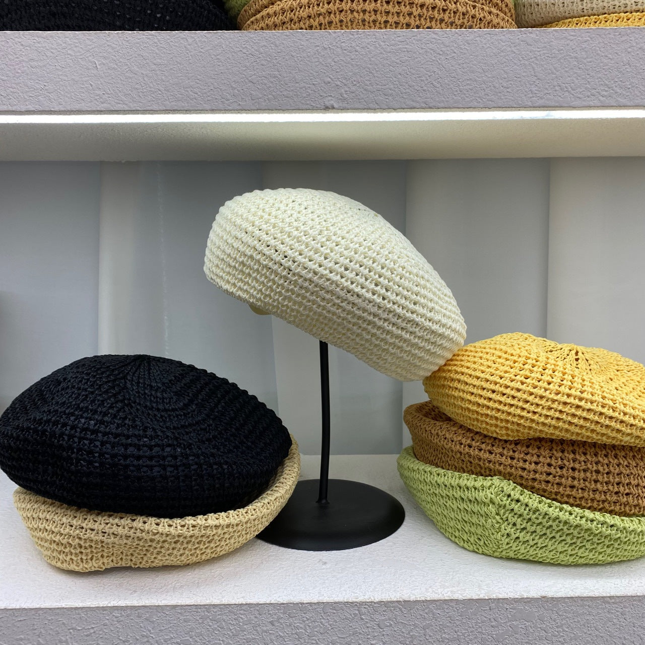 Women's Summer Large Size Thin Woven Beret