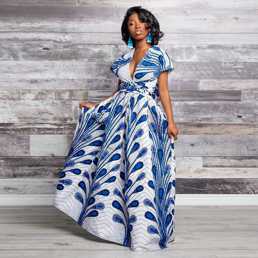 Women's Printed DIY Wear More Than Tied Dress