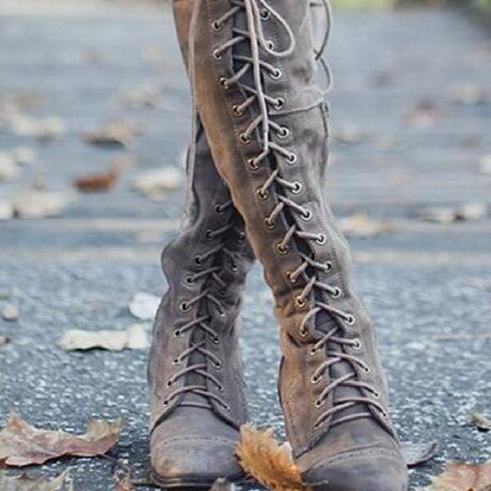 Botas con remaches informales de moda para mujer