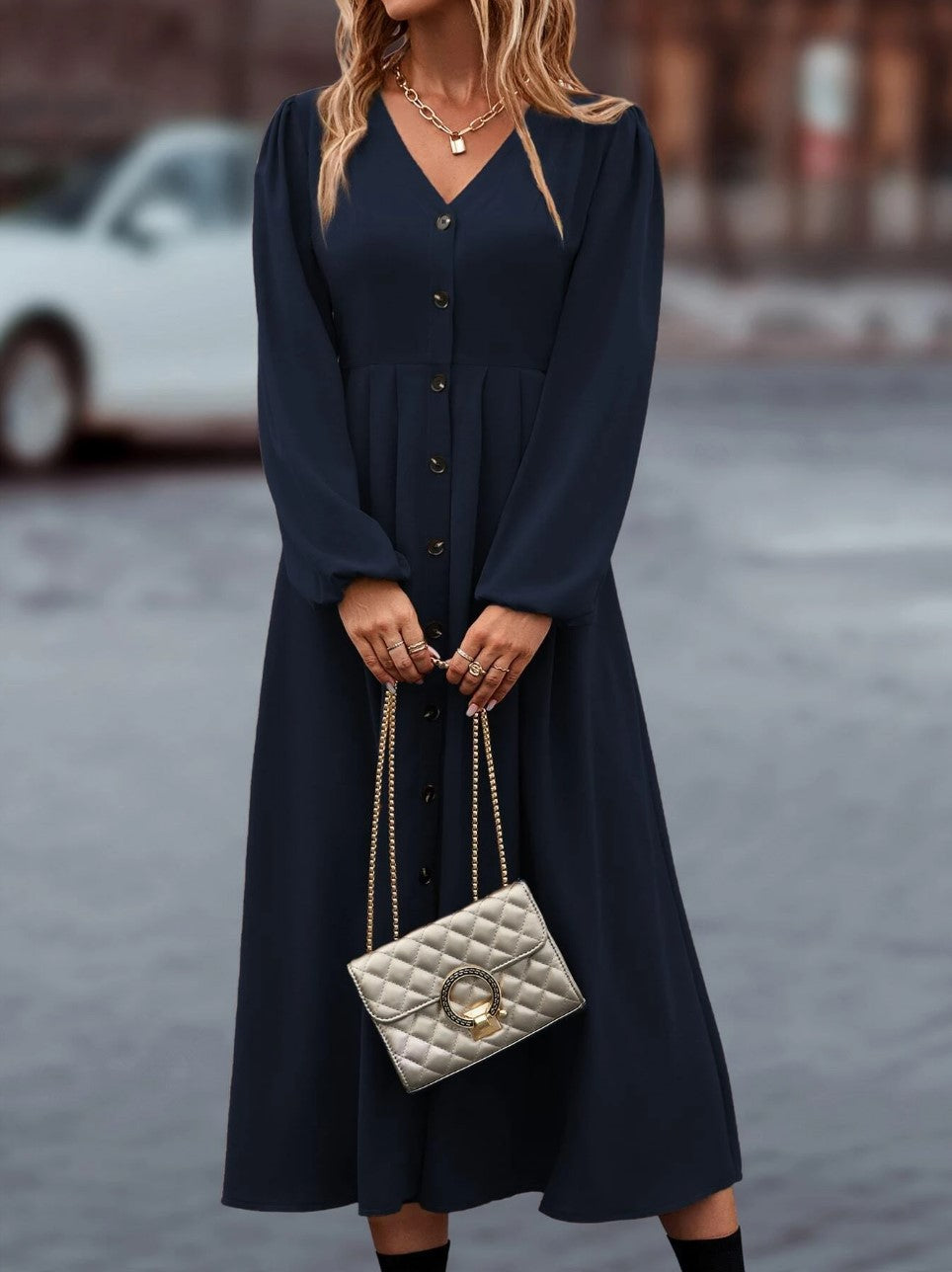 Vestido especial de cintura alta de moda para mujer