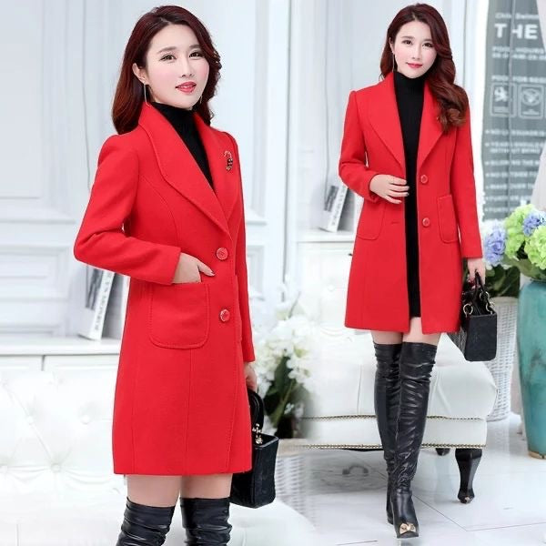 Fashionable woolen coat