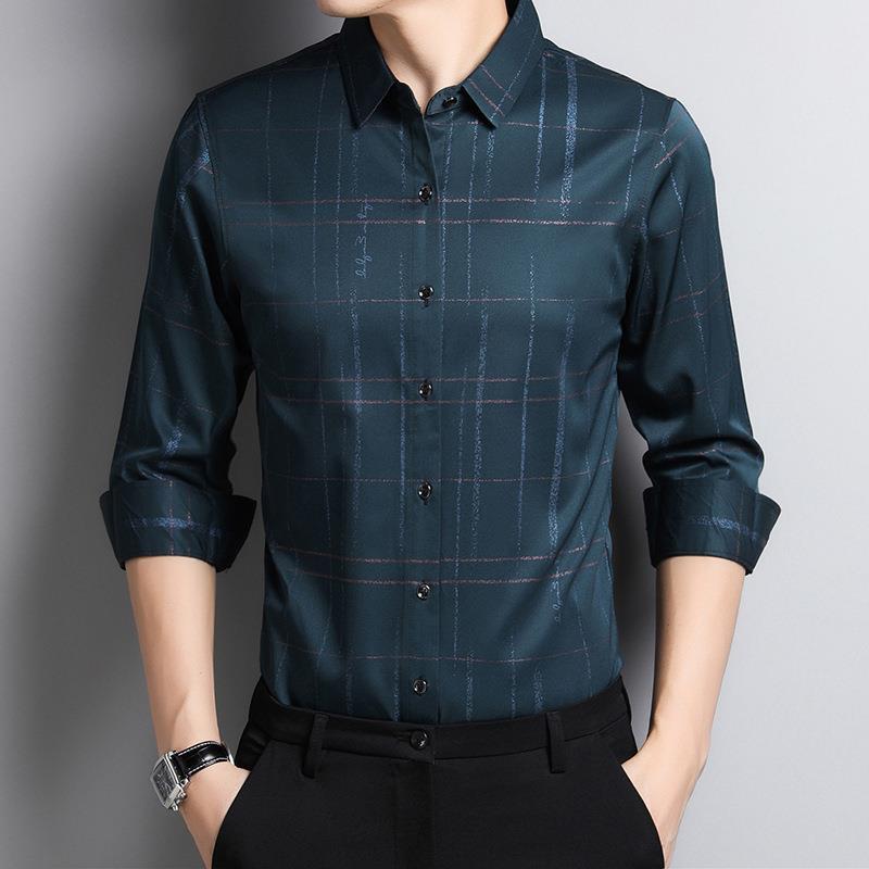 Dad Spring And Autumn Long Sleeve Shirt For Men And Young Men