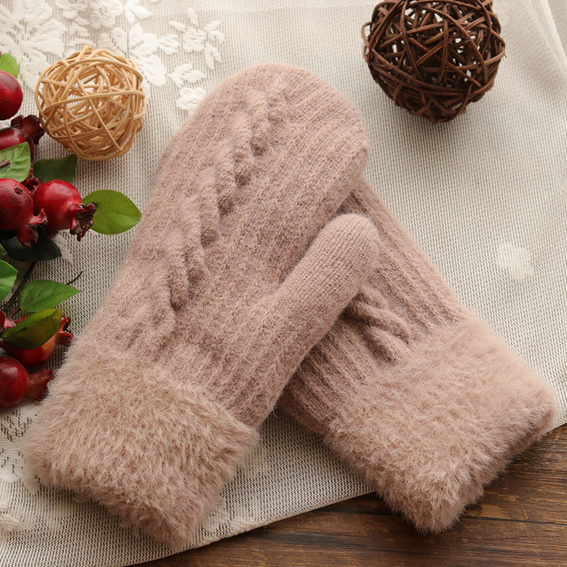 Guantes de montar lindos y cálidos de invierno para mujer con terciopelo