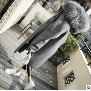 Autumn And Winter  Fat Plus Size Women's Mid-length Woolen Coat