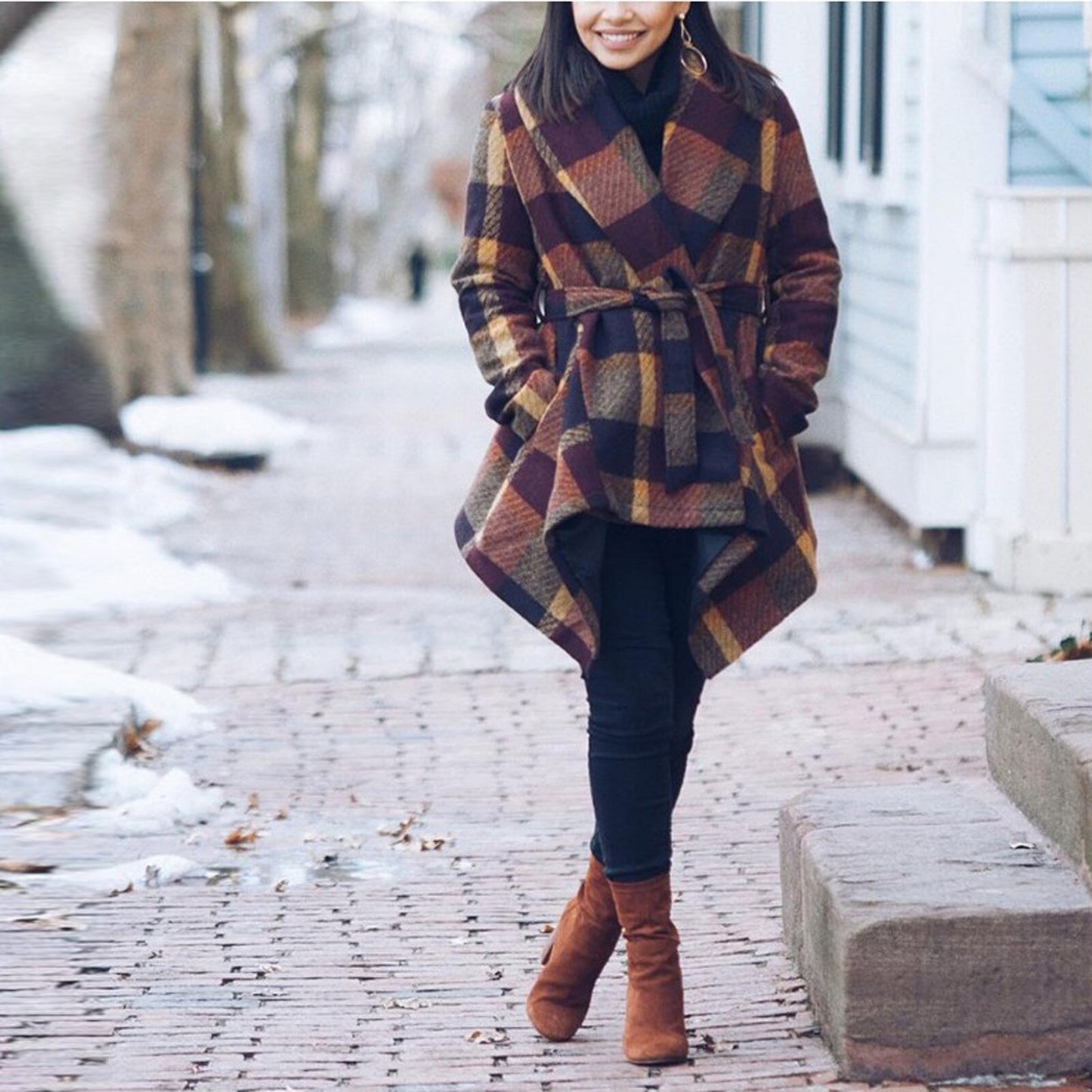 Otoño e invierno nuevas mujeres de talla grande.