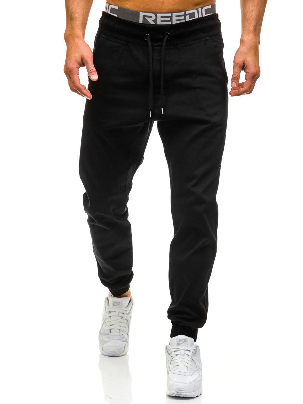 Pantalones de hombre Pantalones con cordón Hip Hop Harem Pantalones para hombre Joggers Pantalones sólidos