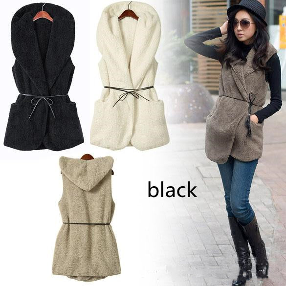 Medium-length Plush Jacket With Lamb-like Wool Warm Plus Size Vest