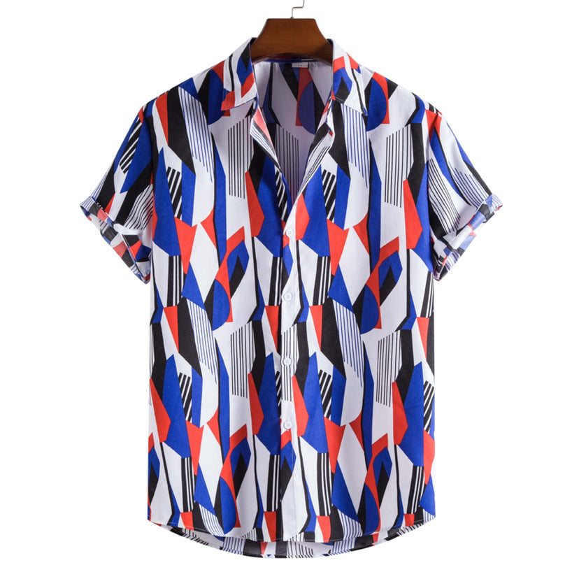 Digital Printed Lapel Shirt For Men