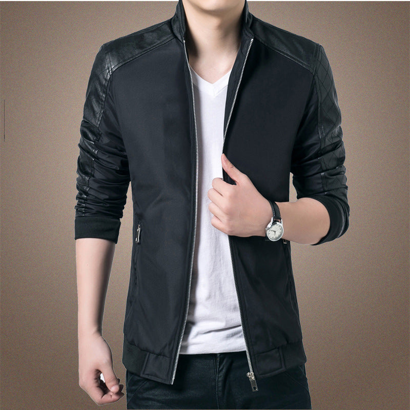 Men's Fashion Casual Zipper Slit Pocket Jacket