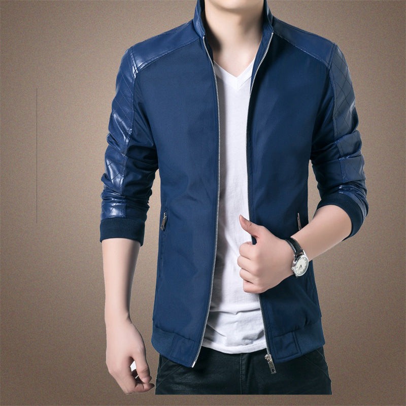 Men's Fashion Casual Zipper Slit Pocket Jacket