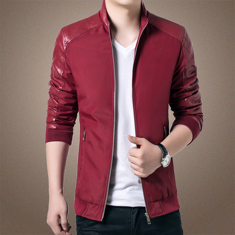 Men's Fashion Casual Zipper Slit Pocket Jacket