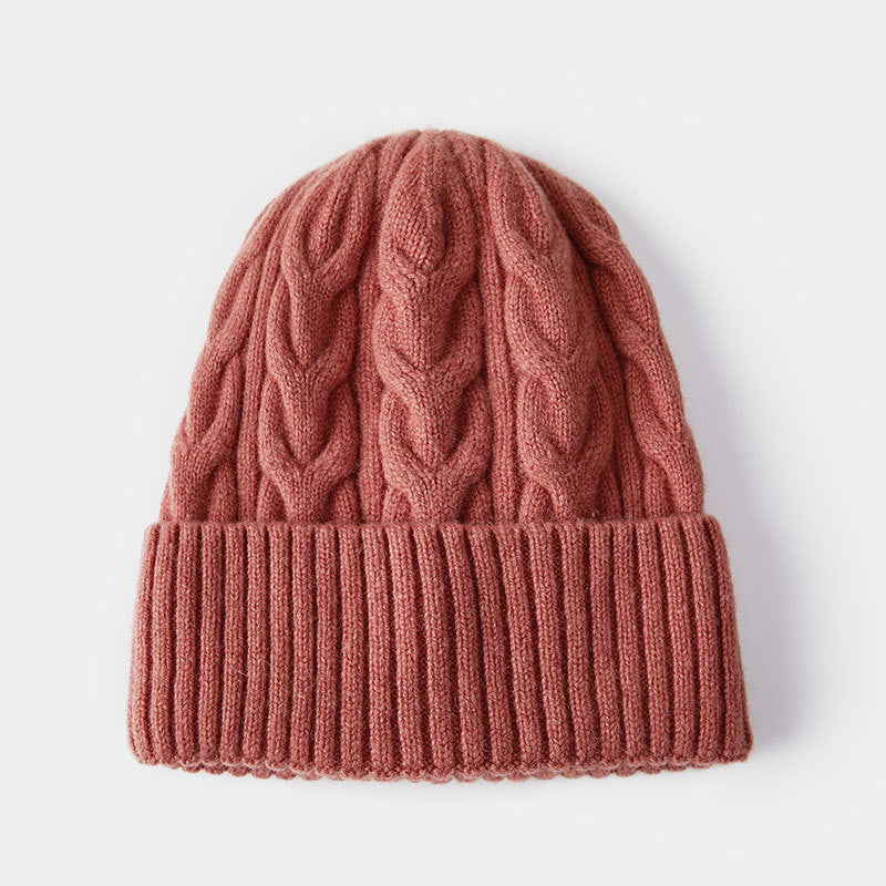 Gorro de punto de lana cálido todo fósforo