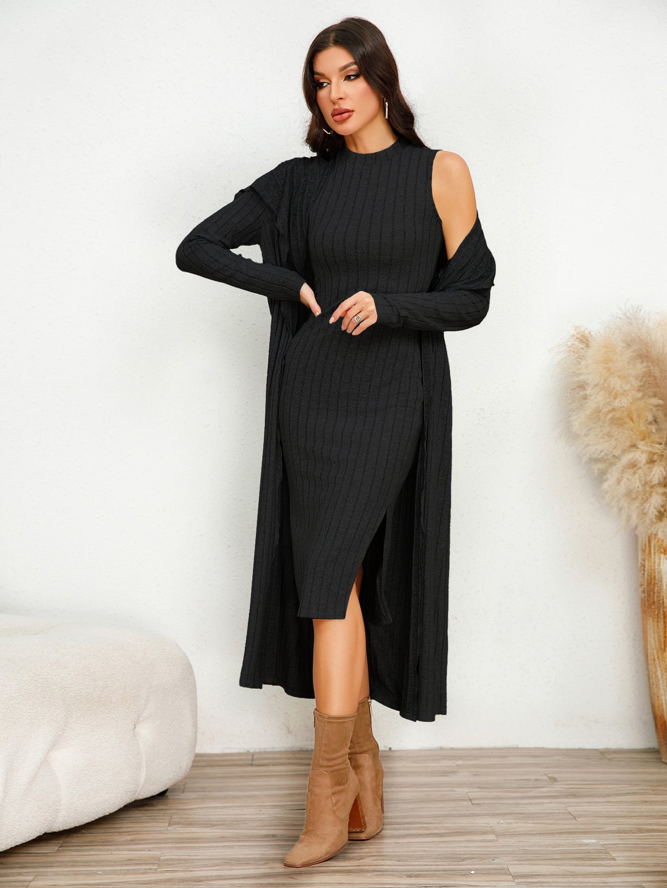 Fashion Long Sleeve Dress Suit