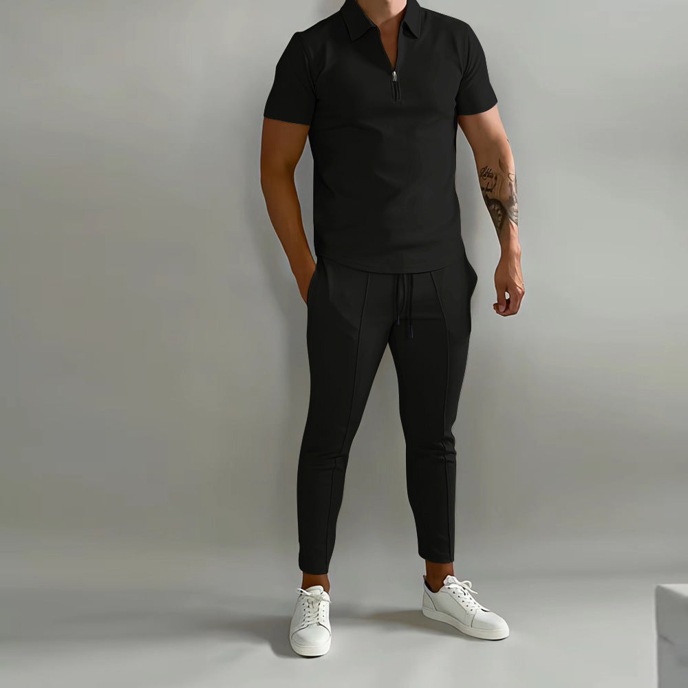 Traje deportivo informal delgado para hombre popular de verano