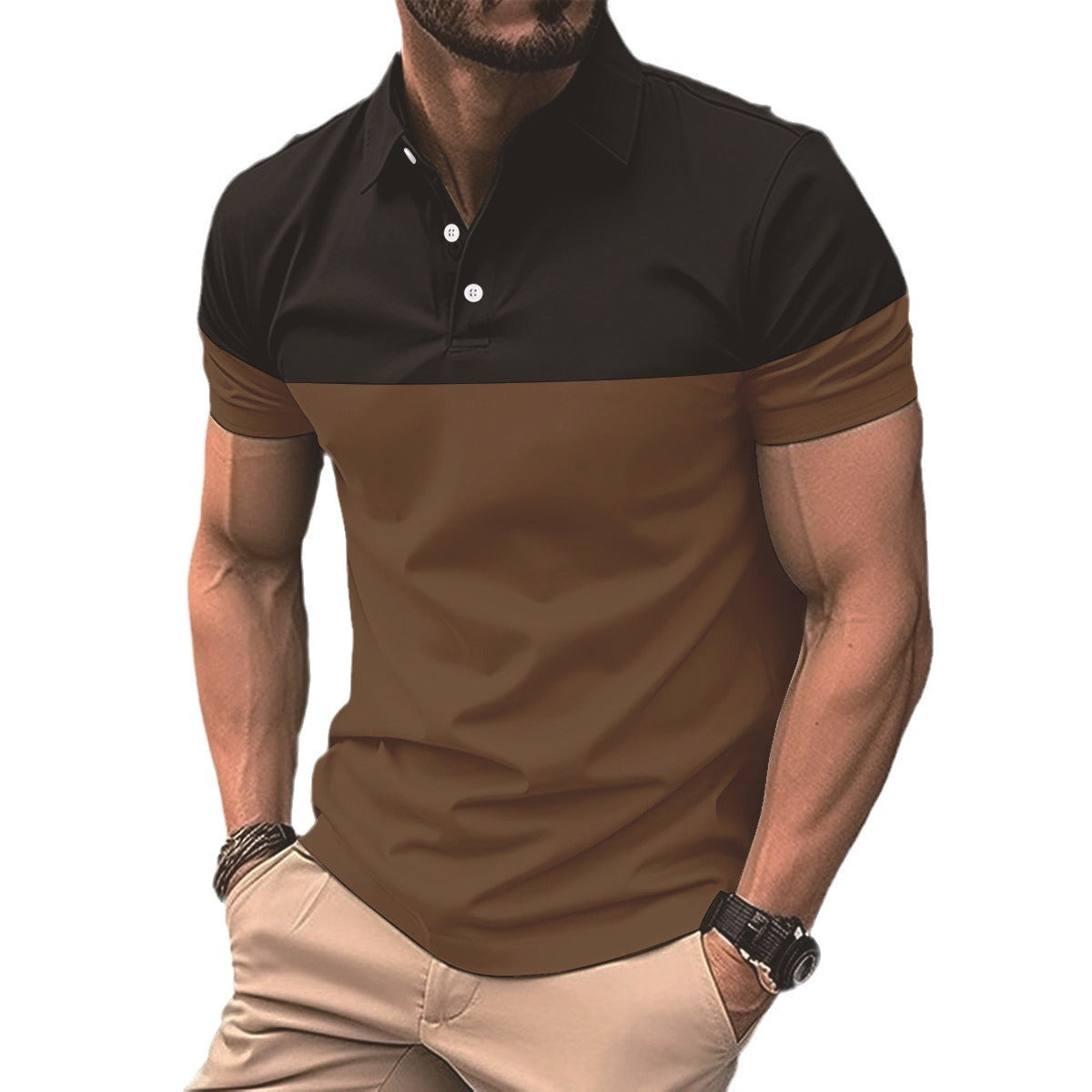 Camiseta polo informal para hombre