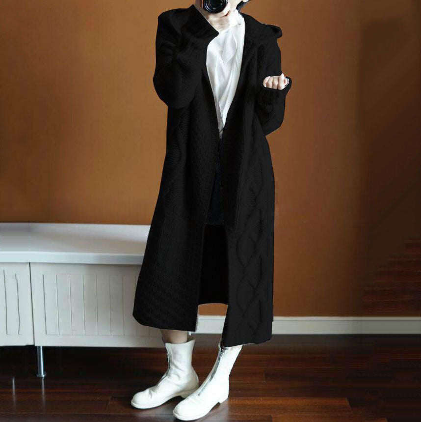 Woman Knit Cardigan Long Coat