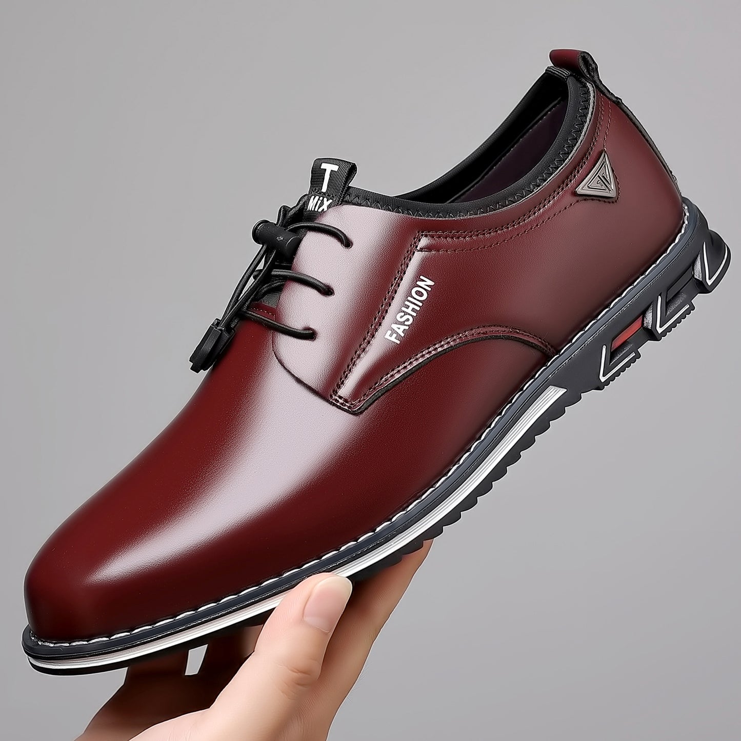 Zapatos de cuero casuales de talla grande para hombre