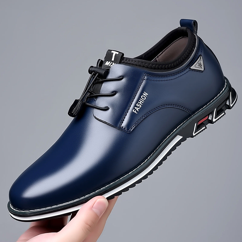 Zapatos de cuero casuales de talla grande para hombre