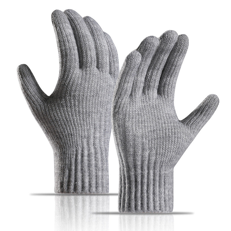 Guantes de punto de mantenimiento cálidos acolchados con forro polar de invierno para mujer