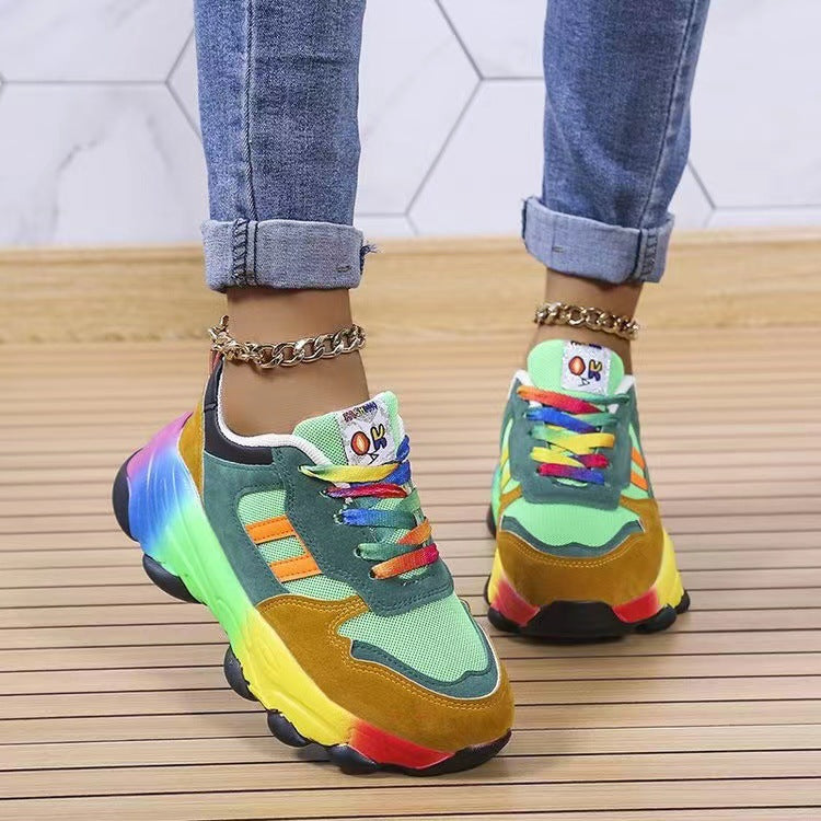 Zapatos de papá de colores de primavera y otoño