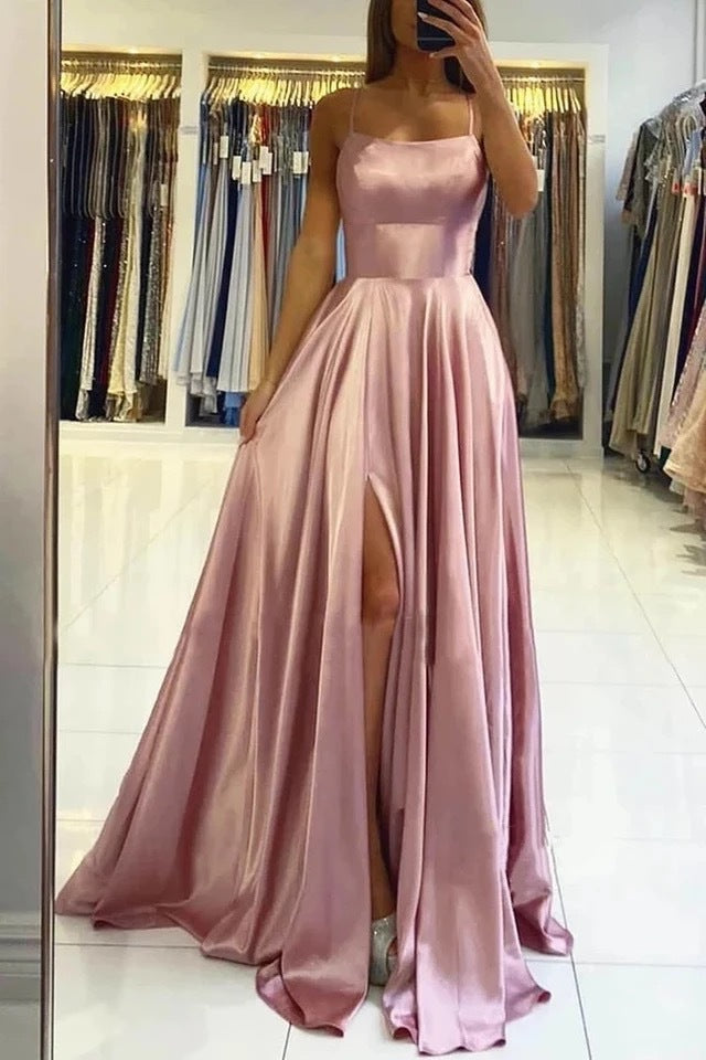 Evening Dress Prom Robe Formal  Simple Split