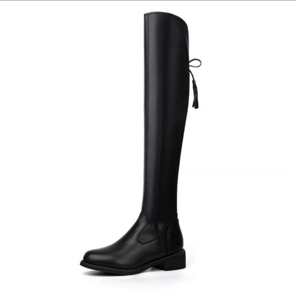 Casual Long Tube Knee Length Anti Slip And Wear-resistant Versatile Fashion Boots