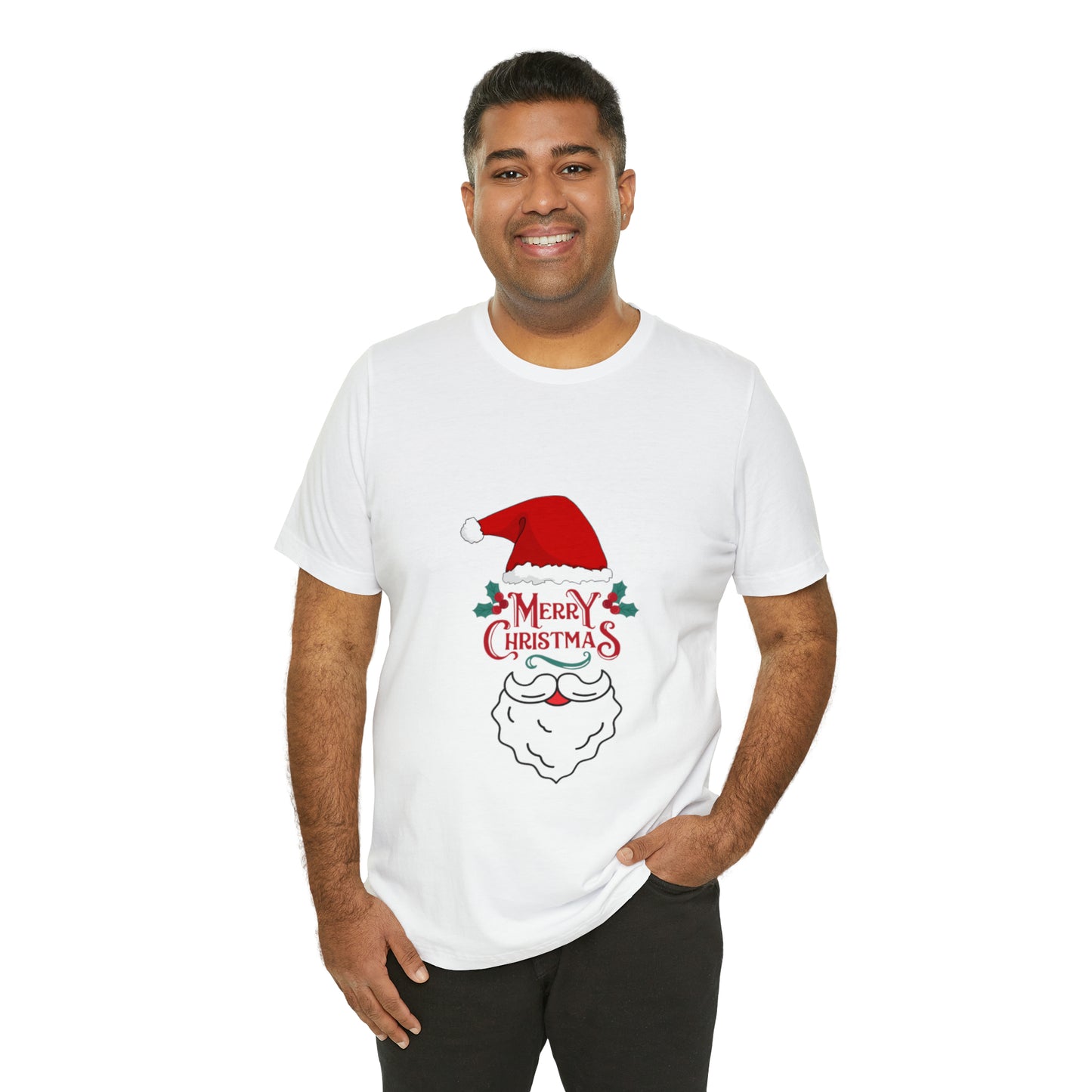 Feliz Navidad Unisex Jersey camiseta de manga corta