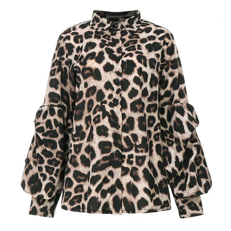 Tops sexy con estampado de leopardo para mujer 