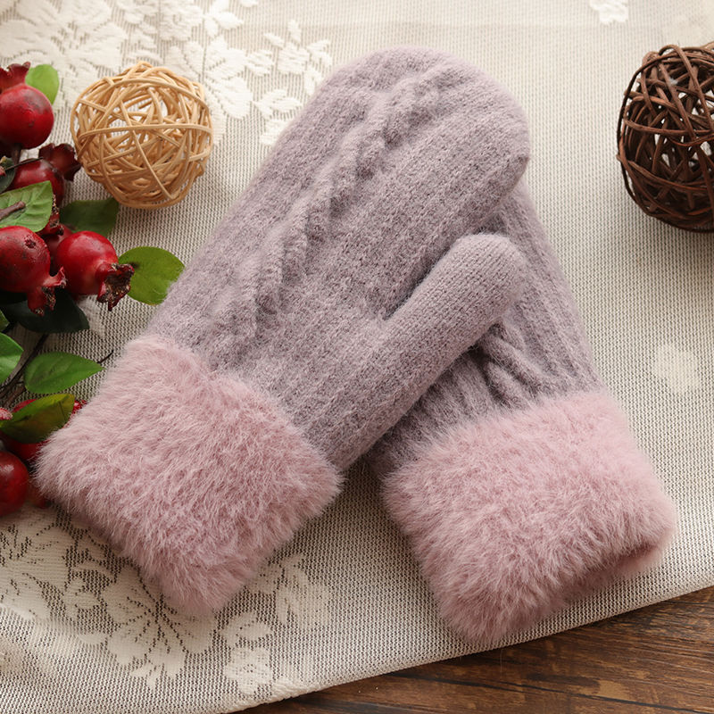 Women's Winter Warm And Cute Riding Gloves With Velvet