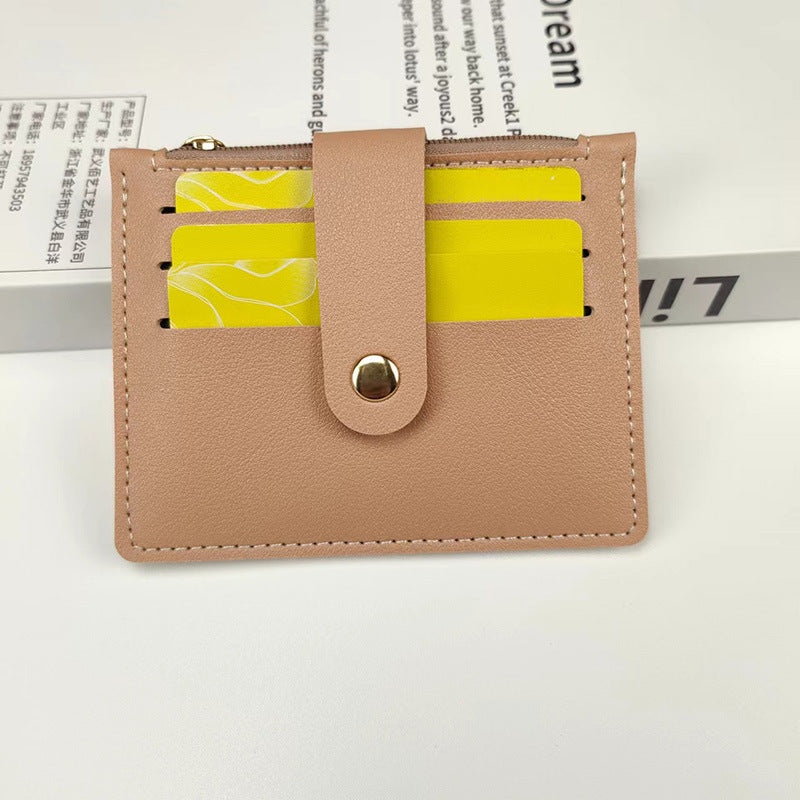 Short Small Card Holder Certificate Holder Women With Zipper